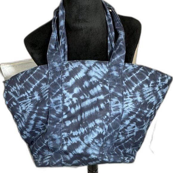 Victoria's Secret Blue Tie Dye Double Handle Tote Bag w/ Embroider Logo 3/$30 🌺 - Picture 2 of 2
